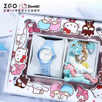 Sanrio Автентични Кварцов Часовник Показалеца Водоустойчив Hello Kitty Connamoroll Мелодия Дамски Часовници Дамски Луксозни Ръчни Часовници За Момичета
