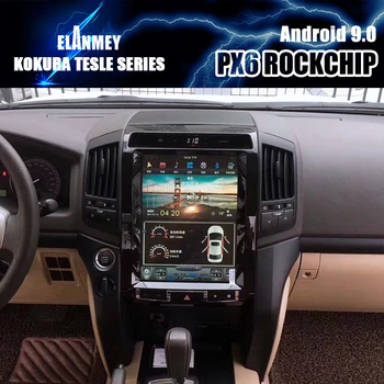 Автомобилен Bluetooth Екран на Android 9 GPS Навигация Мултимедиен Плеър За Toyota Land cruiser LC 200 2012 12 