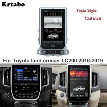 IPS Vetical Tesla Екран За Toyota Land Cruiser LC200 2016 2017 2018 2019 Android Мултимедиен Плеър 13,6 См Авто Радио GPS